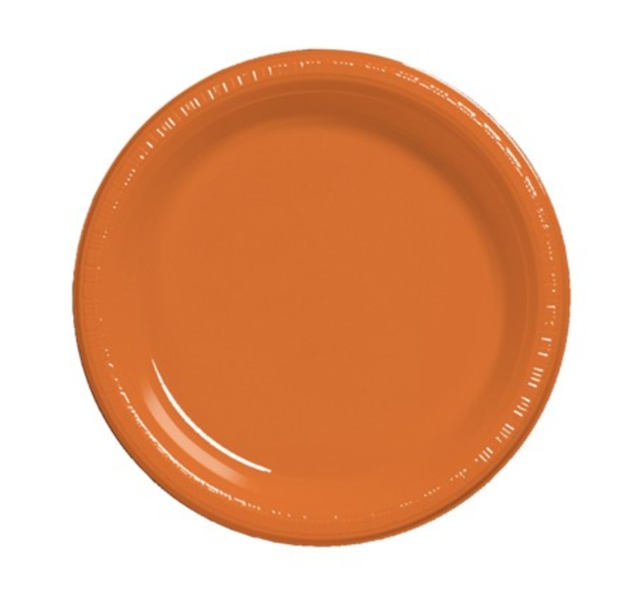 Party Central Round Disposable Party Dinner Plates - 10" - Sunkissed Orange - Club Pack of 240